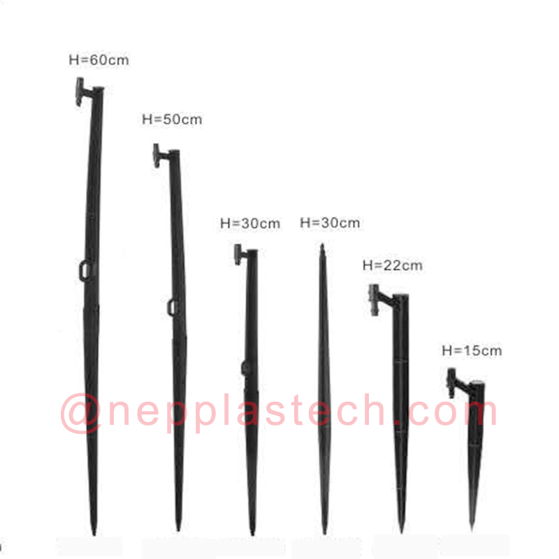 태양 관개 시스템 액세서리 15mm ~ 60mm 검은 마이크로 스프링클러 제트 스테이크