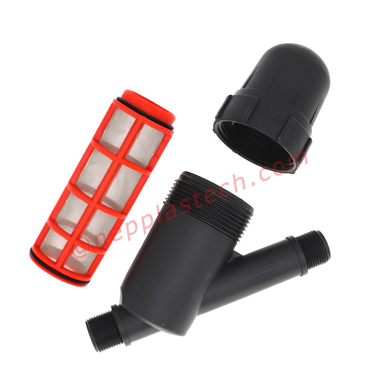 1 인치 농업 물방울 irrigaiton 시스템 디스크 필터 정원 풍경 관개 스크린 필터 Y 유형