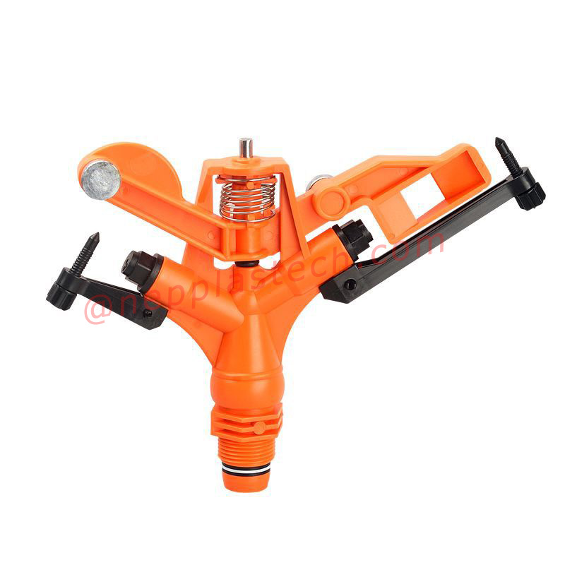 3\/4 인치 농장 작물 자동 관개 도구 1 인치 잔디 스프레이 관개 플라스틱 360도 회전 임펄스 스프링클러