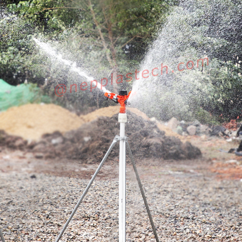 3\/4 인치 농장 작물 자동 관개 도구 1 인치 잔디 스프레이 관개 플라스틱 360도 회전 임펄스 스프링클러