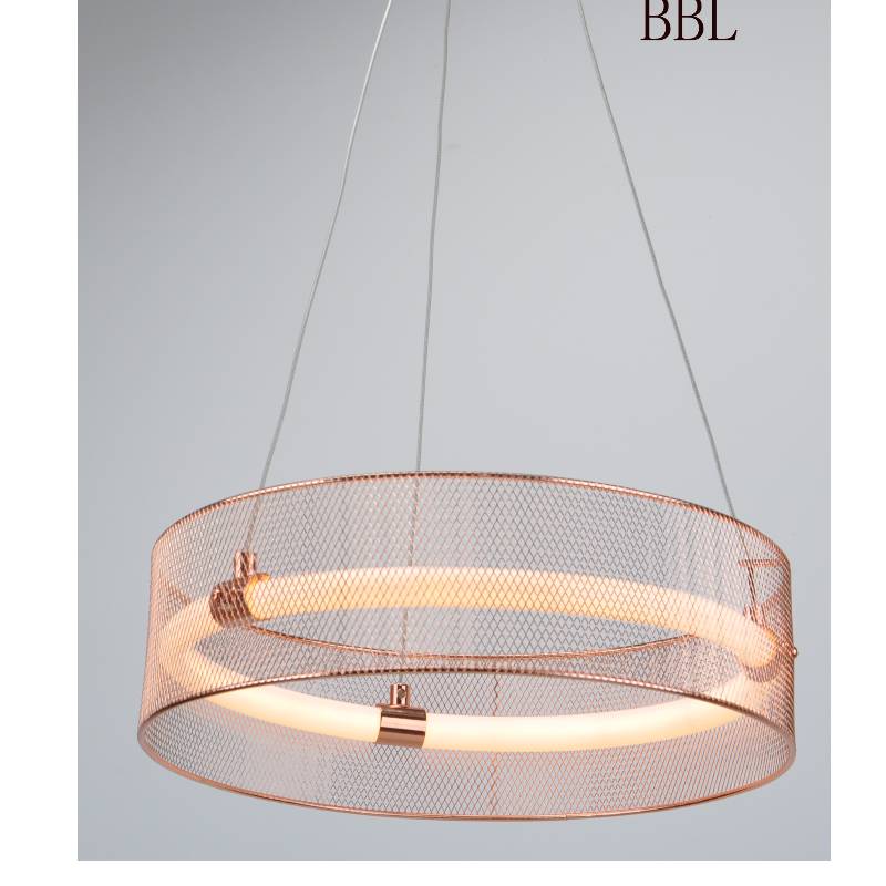 금속 메시 그늘과 아크릴 관을 가진 LED 펀 던트 램프