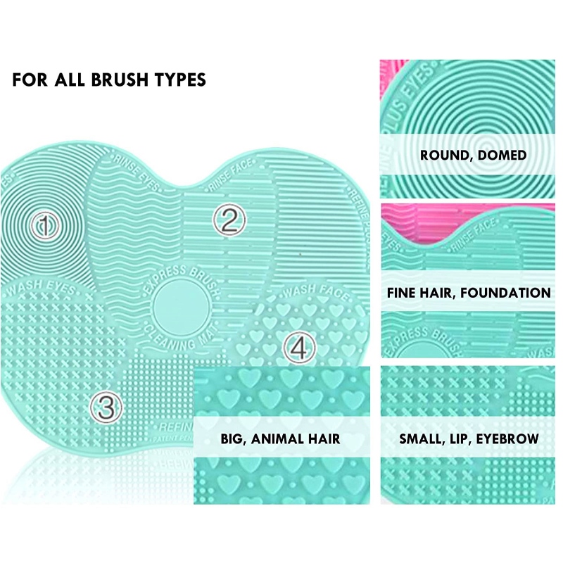 메이크업 브러쉬 청소 패드 클리너 매트 실리콘 계란 브러쉬 장갑 세척 스크러버 보드 매트 모양 장갑 손 비누 청소 미용 화장품 액세서리 도구 키트 (3 개 세트)