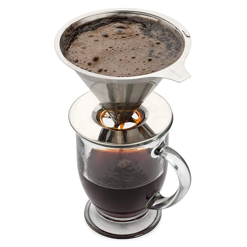스 테 인 리 스 스틸 링 물, 중복 사용 가능 한 스탠드 형 커피 필터.