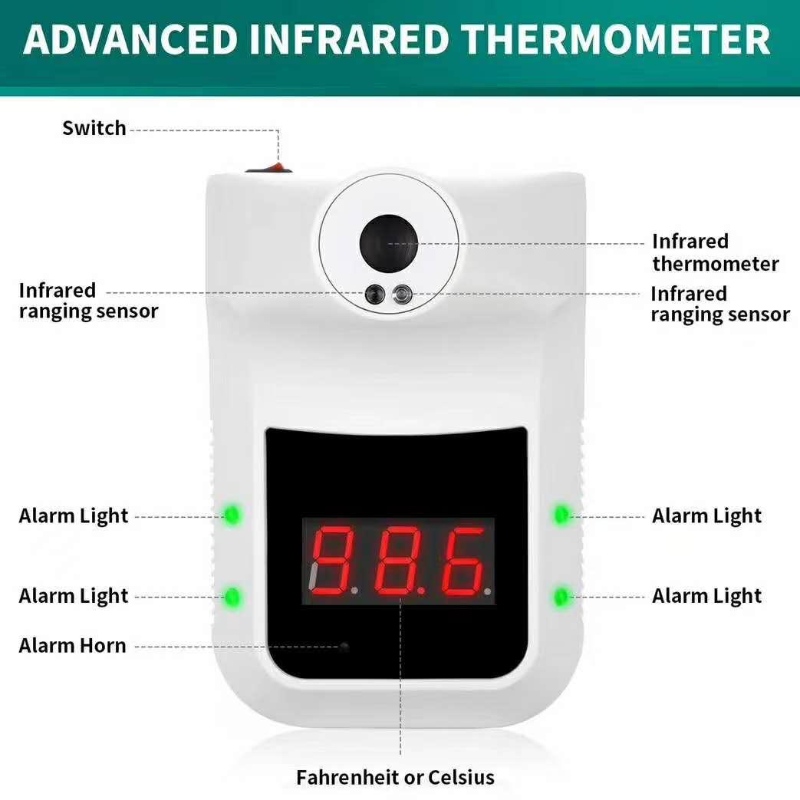 2020 신제품 벽걸이 식 인체 적외선 온도계