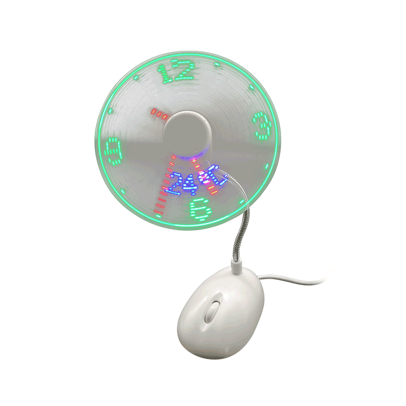 LED 디스플레이가 장착 된 데스크탑 USB 팬 S03