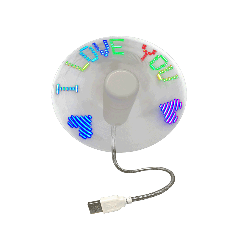 USB LED 시계 팬 S02