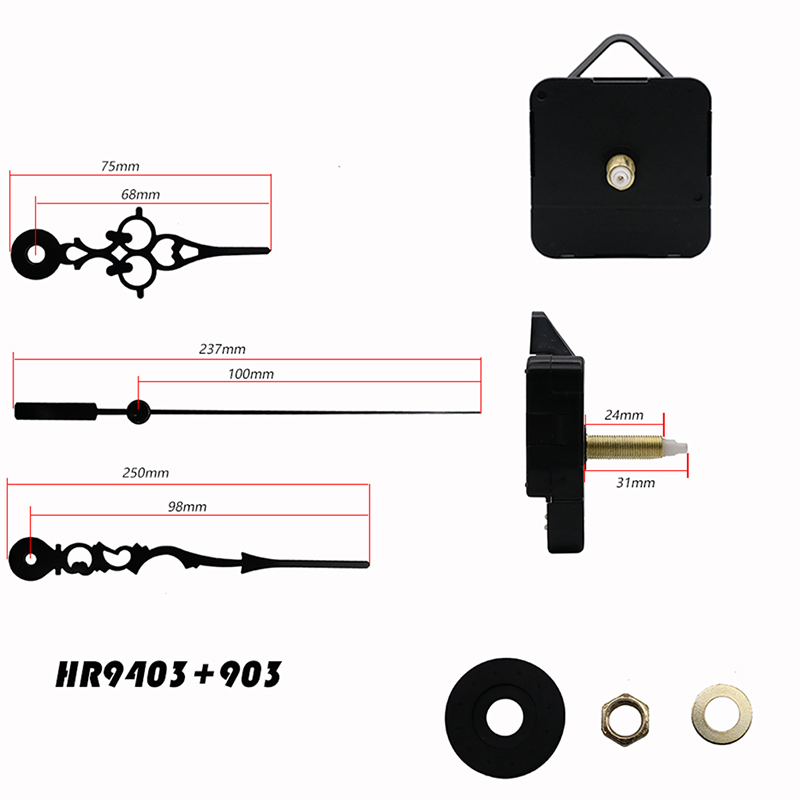 HR9403 시계바늘 이 달 린 플라스틱 꾸러미 31MM 스텝 클 록