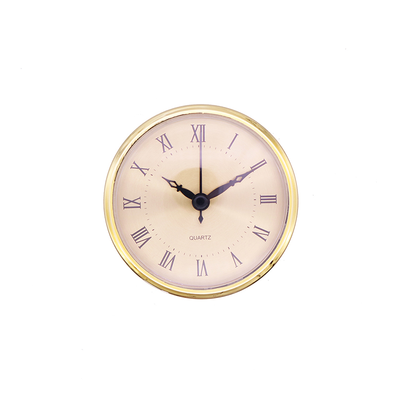 90m 황금색 바닥 로마 금 벽시계 삽입