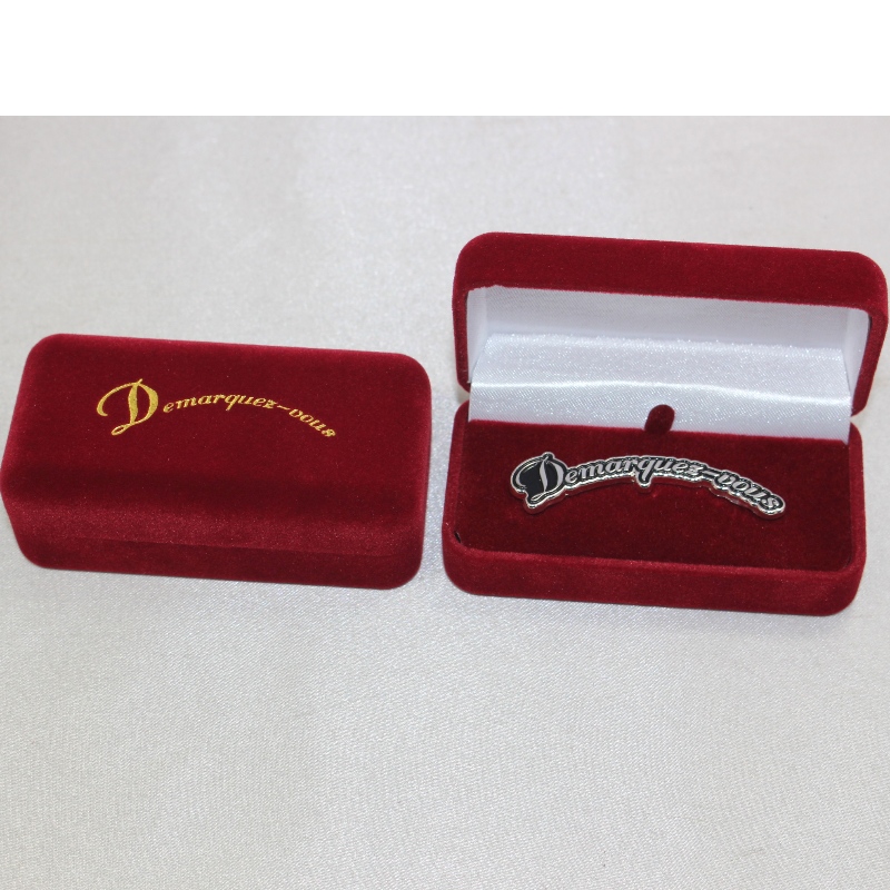 커프스 단추, 타이 클립, 배지 등을위한 품목 D-68S 원형 벨벳 상자 mm. 75 * 38 * 28, 무게 약 30g