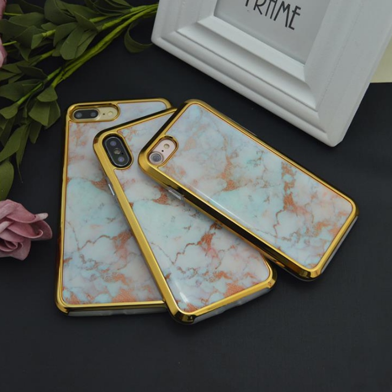 Plus Marble, drop-gel case iphone EX 공장 사용자 정의를위한 PC 전기 도금 투 인원 아이폰