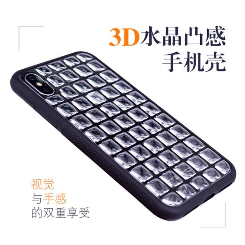3d 크 리 스 탈 물방울 모자이크 체크 네 일 에나멜 크 리 스 탈 투명 젤리 케이스 IPHONEX