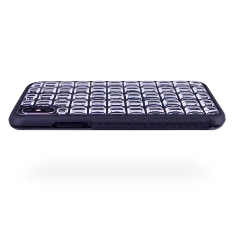 3d 크 리 스 탈 물방울 모자이크 체크 네 일 에나멜 크 리 스 탈 투명 젤리 케이스 IPHONEX