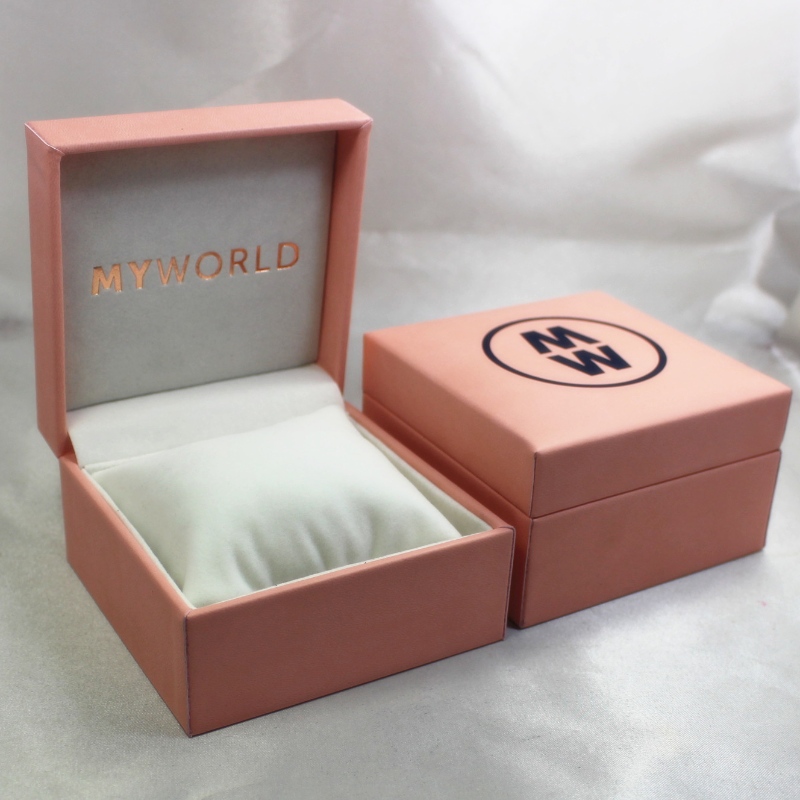 품목 V-05 시계를위한 정연한 플라스틱 인조 가죽 종이 상자. mm. 100 * 100 * 60, 무게 약 194g