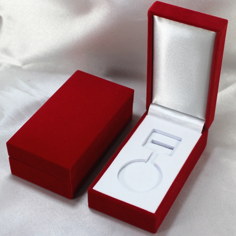 40 * 80 mm 메달 및 배지 등을위한 항목 V-10 사각형 인조 가죽 종이 상자. 60 * 111 * 38, 무게 약 82g