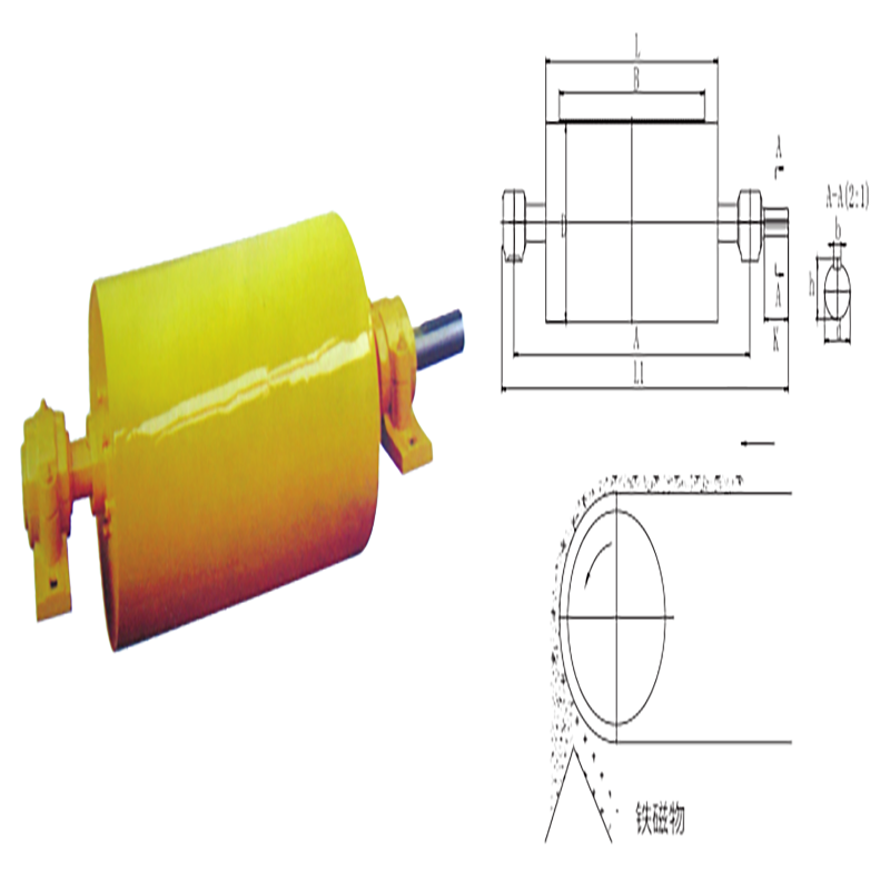 전체 원 자기 산업 자기 분리기 그림