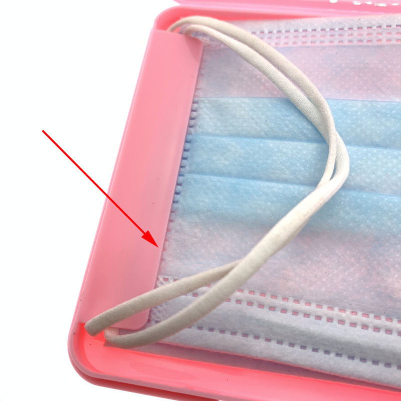 소형 Coloful 플라스틱 얼굴 커버 보관 케이스 휴대용 플라스틱 마스크 커버 보관 홀더 마스크 키퍼 여행 상자