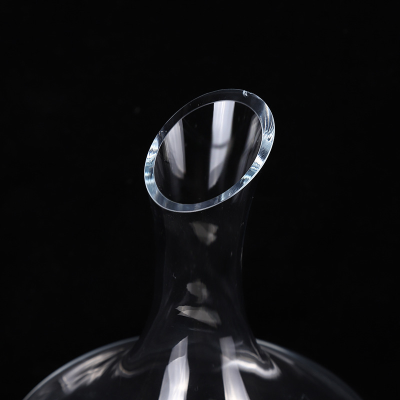 2020 새로운 와인 디켄터 투명 유리 간단한 기울어 진 와인 디켄터 핸들 사용자 정의 도매