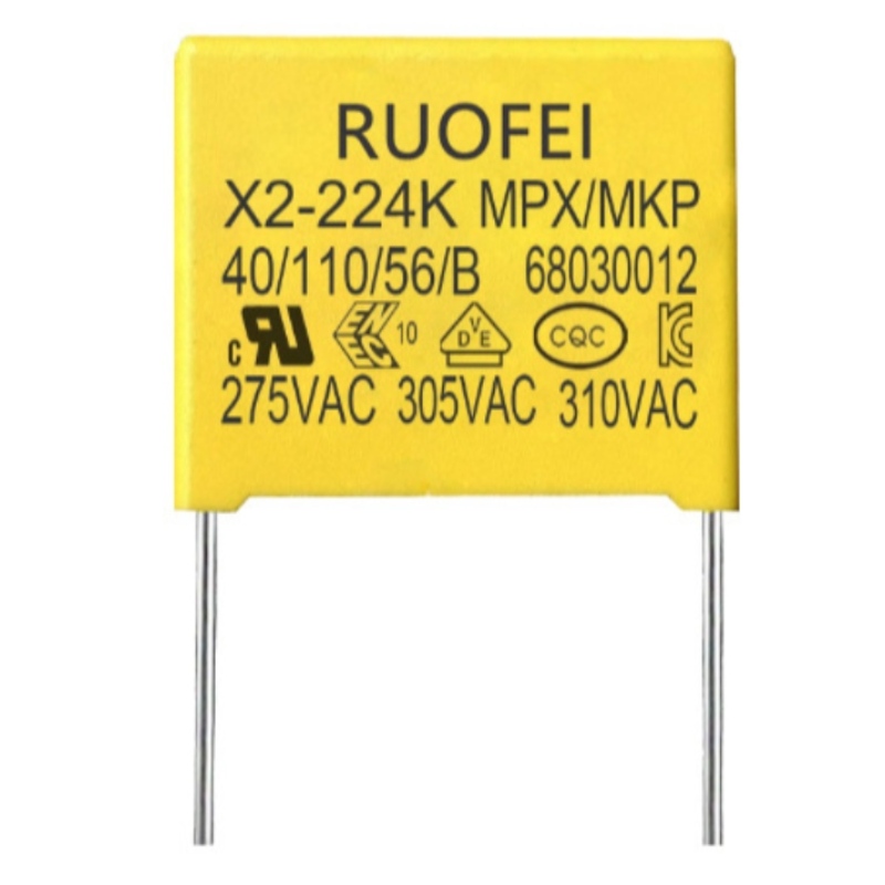 RUOFEI 클래스 X2 필름 커패시터 275V 안전 박스 커패시터 AC mkp x2 커패시터, 다양한 인증서