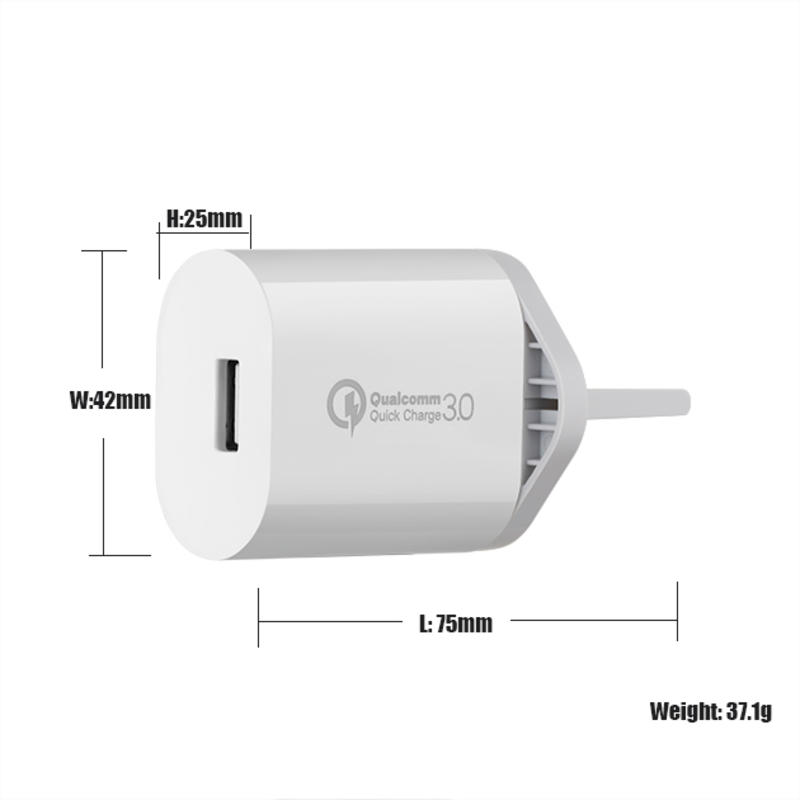 18W QC 3.0 USB 벽 여행 충전기 접합기 빠른 이동 전화 충전기 다 항구 usb 충전기