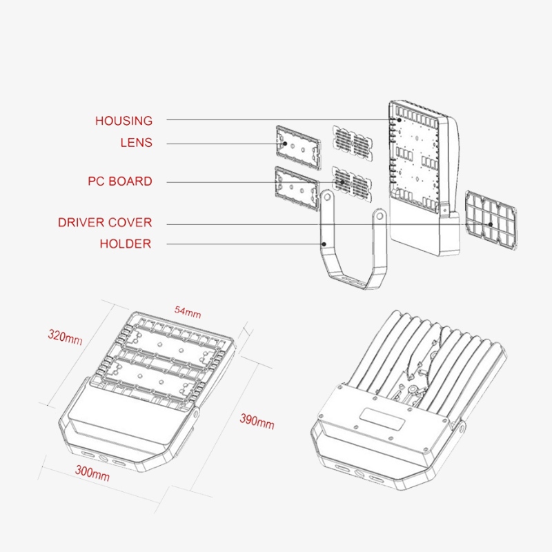 고 류 명 SMD IP 65 방수 실외 100 w led 범 광 등