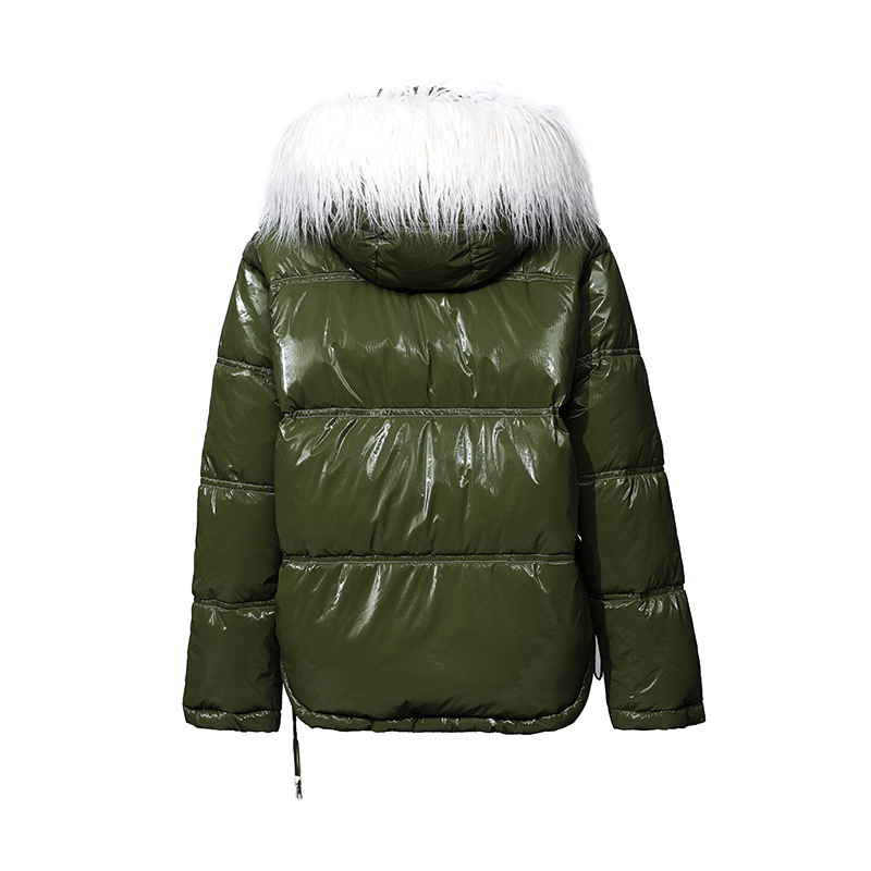 탈착식 후드 패딩 재킷이있는 여성용 퍼프 웜 코트