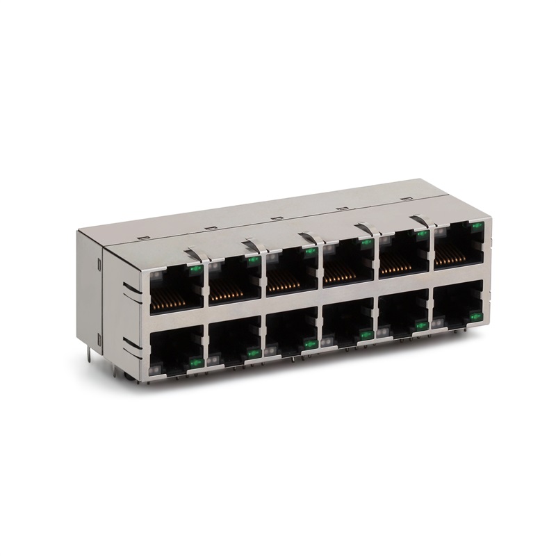 RJ45,2X6 (필터), LED, 실드 케이스