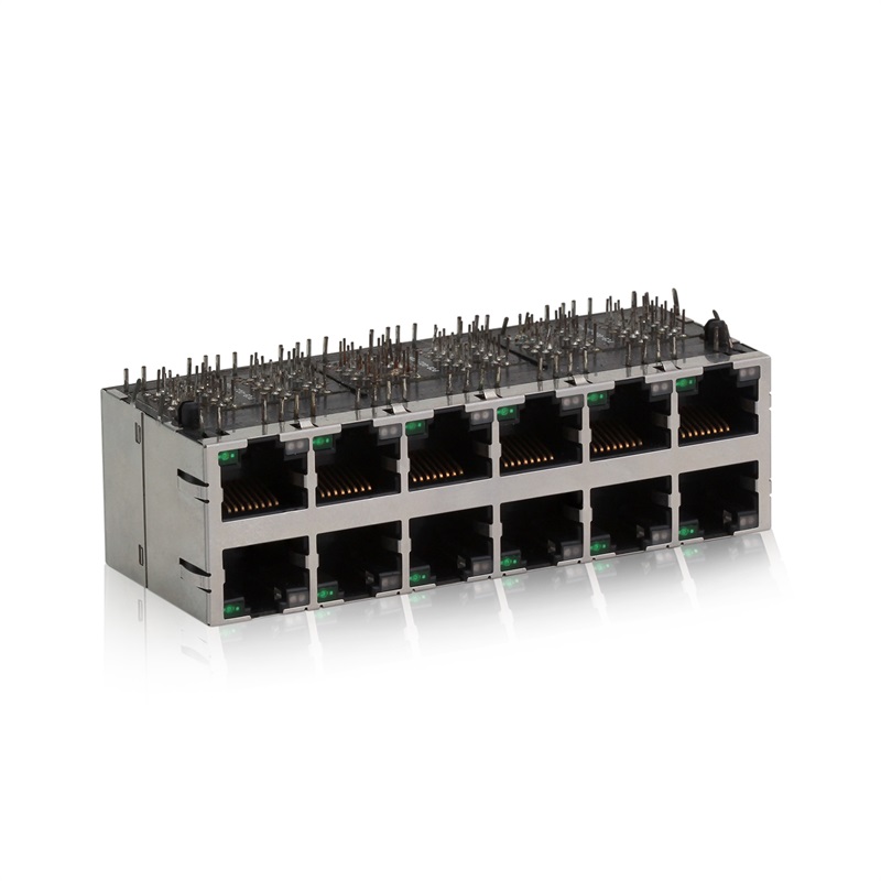 RJ45,2X6 (필터), LED, 실드 케이스
