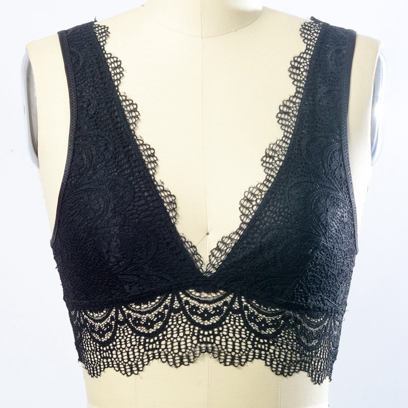 GA-5363 GRACE Girl Plunge Alencon Lace Bralette 도매