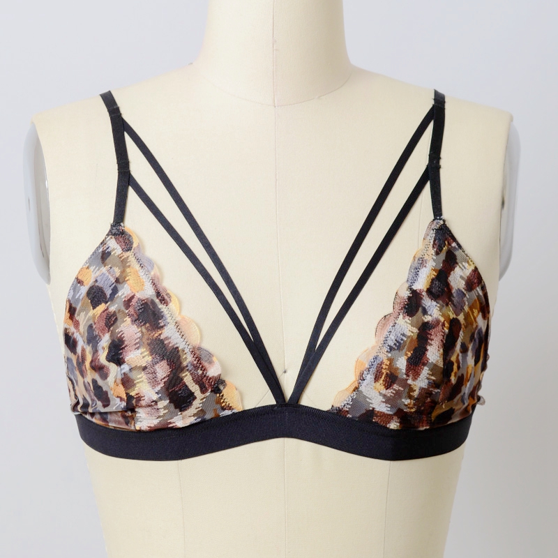 GA-5498 그레이스 소녀 스플래시 표범 Strappy Bralette 도매