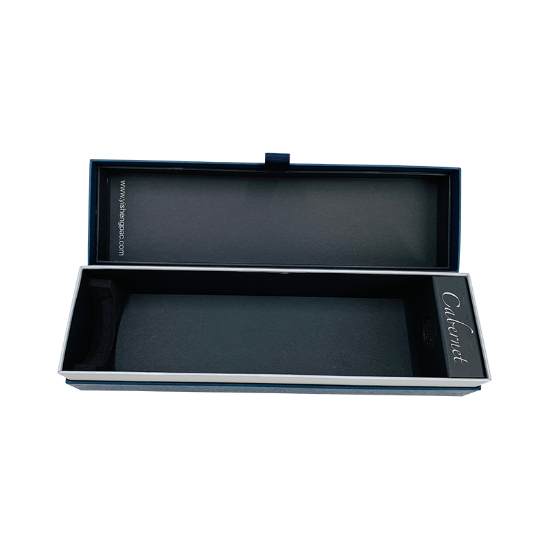 진한 파란색 와인 선물 상자 샴페인 선물 상자 고급스럽고 우아한