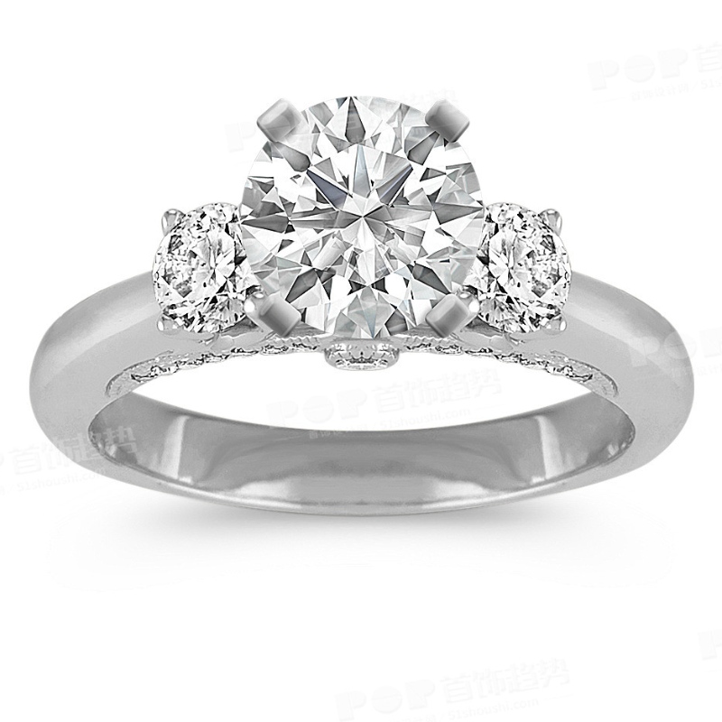 여자의 간단한 대기 발톱 세트 925 실버 반지 중국 Ruifanbao 보석 공장