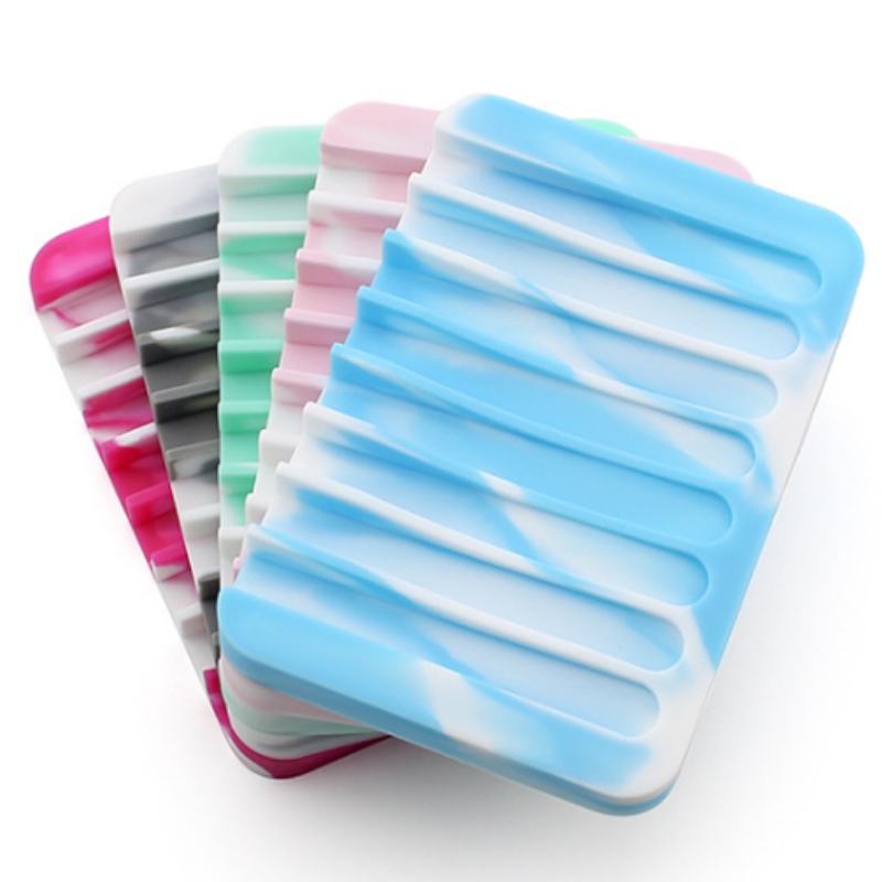 정사각형 혼합 색상 드립 비누 랙