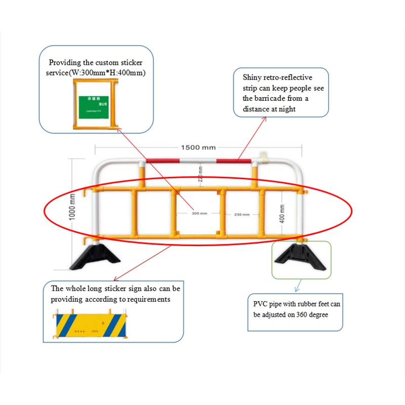 건물 교통 장벽 군중 통제 도로 장벽 보행자 안전을위한 2m 군중 통제 장벽