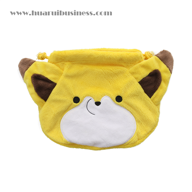 짧 은 울 곰 과 여우 당 김 털 주머니, 끈 당 김 저장 봉투, 화장품 팩
