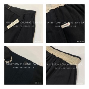 와 이 드 팬츠 로 어떤 장소 에 나 잘 어 울 리 고 가장 편안 한 캐 주 얼 11768 스타일 의 면 린 넨 은 패션 와 이 드 팬츠, 폴리 에스터 밴드 를 주문 제작 합 니 다.