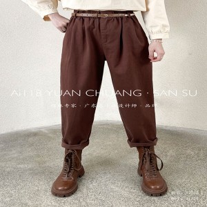 와 이 드 팬츠 는 어떤 장소 에 나 잘 어 울 리 고 가장 편안 한 캐 주 얼 스타일 의 면 마 는 11727 패션 와 이 드 밴드 벨트 를 맞 춥 니 다.