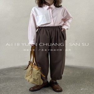 어떤 경우에도 적합하도록 맞춤 제작 된 느슨한 여성용 바지, 가장 편안한 캐주얼 스타일의 코튼 린넨 사용자 정의 11713 세련되고 느슨한 바지