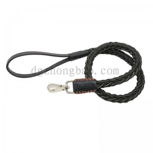 개를위한 멋진 트위스트 디자인 가죽 애완 동물 로프
