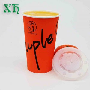 뚜껑이 달린 22oz 일회용 차가운 음료 컵