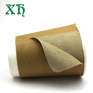 12 온스 크래프트 이중벽 퇴비화 종이컵