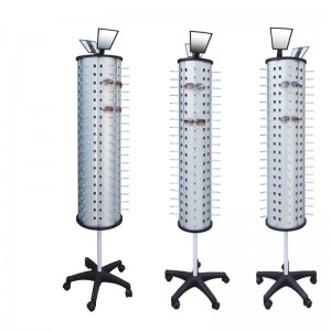 TMJ PP - 572 금속 바닥 회전 선글라스 진열대