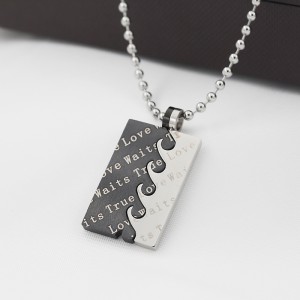도매 스테인레스 스틸 투 인원 진정한 사랑 펜던트 목걸이
