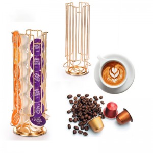 TMJ PP - 582 360 도 회전 금속 기 커피 콩꼬투리 역 커피 캡슐 전시 프레임