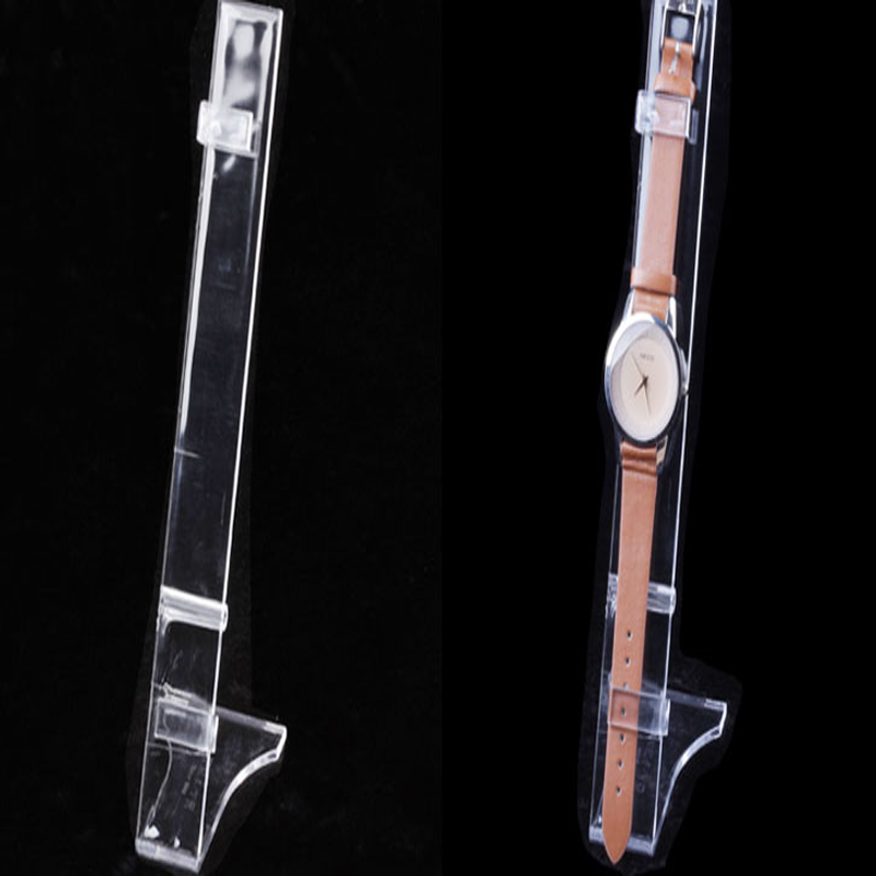 TMJ PP - 577 투명 아크릴 시트 전시 프레임 브래킷 만곡 플라스틱 손목시계 전시 프레임