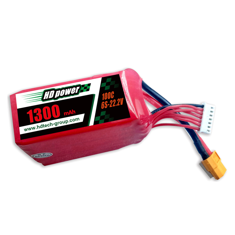 HD POWER 1300mAh 100C 6S 22.2V FPV 리포 배터리