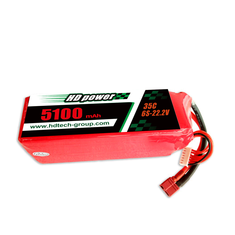 HDPOWER 5100 mAh 35C 6S 22.2V 리튬 배터리