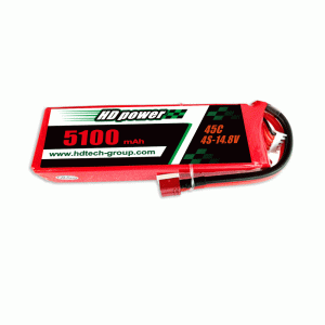고 화질 전원 5100 mAh 45C 4S 14.8V 리튬 배터리