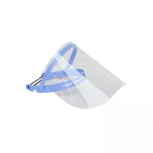 EN 166 안티 스플래시 분리형 안면 보호대 안전 안면 보호막 조정 가능한 프레임이있는 플라스틱 안면 보호막