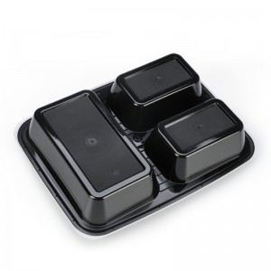 처분 할 수있는 둥근 PP 플라스틱 음식 납품 콘테이너 콘테이너 덮개를 가진 플라스틱 저장 포장 도시락