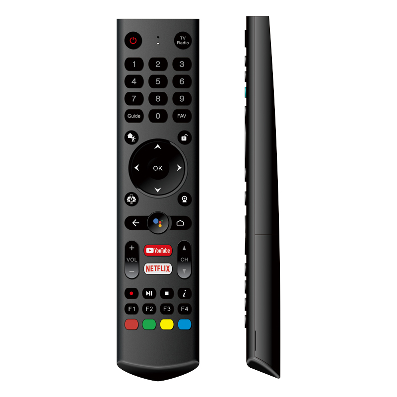 음성 제어 기능이있는 Android 리모콘 IR \/ Bluetooth 무선 TV 리모콘 with You Tube Netflix 버튼